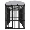 vidaXL Outdoor Dog Kennel with Roof 177.2"x59.1"x82.7"