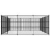 vidaXL Outdoor Dog Kennel 177.2"x177.2"x72.8"