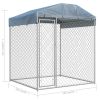 vidaXL Outdoor Dog Kennel with Canopy Top 78.7"x78.7"x88.6"