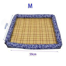 Pet Cat Nest Dog Summer Sleeping Mat (Option: Pattern blue-M)