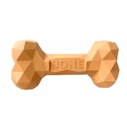 Pet Dog Teeth Grinding Bite Resistant Rubber Bone Toy (Option: Ginger-M)