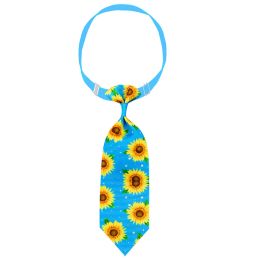 Sunflower Pet Tie Summer Collar Decoration (Option: Blue bottom sunflower)