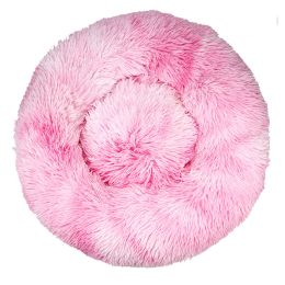 Simple Plush Winter Warm Pet Nest (Option: Tie dye pink-100cm)