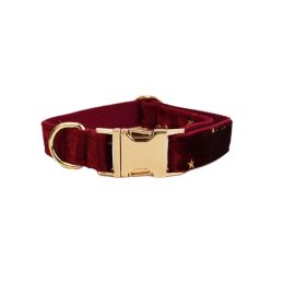 Pet Collar Dog Fabric Velvet (Option: Dog pen1-XS)