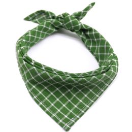 Pet Towelettes Dog Cat Plaid (Option: Green lattice-M)