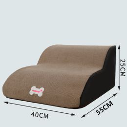 Small Dog Teddy On The Sofa To Bed Climbing Ladder Slope Model (Option: 2layers of camel color-Separate coat)