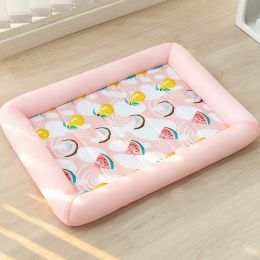 Pet Dog Cooler Sandwich Enclosure Mat (Option: Pink Watermelon-M)