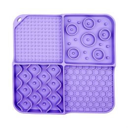 Pet Dog And Cat Multifunctional Suction Cup Licking Pad (Option: Purple-Small)