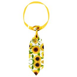 Sunflower Pet Tie Summer Collar Decoration (Option: White sunflower)