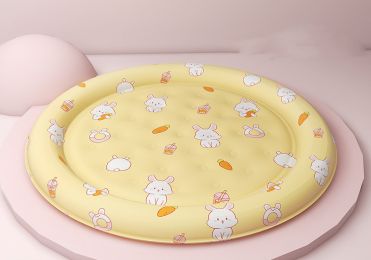 Pet Ice Mat Round Nest Cold Gel (Option: Orange Cute Rabbit-M)