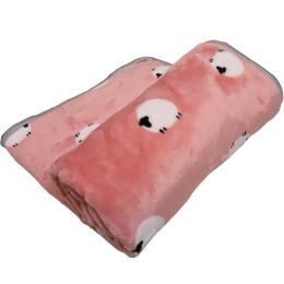 Cartoon Printed Thickening Pet Blanket Flannel Coral (Option: Little Sheep Pink-60x40cm)