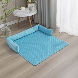 Plush Sofa Pet Nest Sleeping With Removable And Washable (Option: Blue-70x60CM)