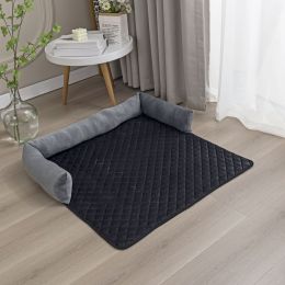 Plush Sofa Pet Nest Sleeping With Removable And Washable (Option: Grey Black-70x60CM)