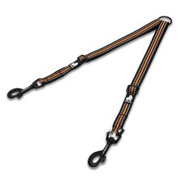 Leash Head Dog Leash Outside Into Double Head Convenient (Option: Orange-L)