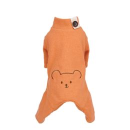 Pet All-inclusive Four-leg Cotton Pajamas (Option: Orange-2XL)