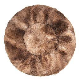 Simple Plush Winter Warm Pet Nest (Option: Tie dye coffee-100cm)