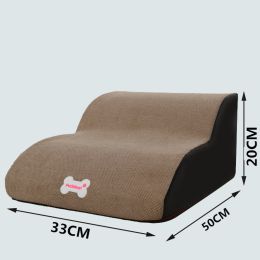 Small Dog Teddy On The Sofa To Bed Climbing Ladder Slope Model (Option: Small 2layers camel color-Figure)