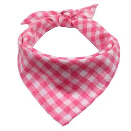 Pet Towelettes Dog Cat Plaid (Option: Pink and white check-S)