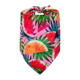 Pet Triangle Drool Towel Summer Fruit For Dogs (Option: Tropical watermelon-S)