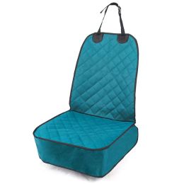 Oxford Cloth Pet Car Cushion Waterproof Vehicle-mounted Dog Bed Co-pilot (Option: Lake Blue-SME031)