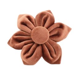 Pet Collar Dog Fabric Velvet (Option: Flower3-M)