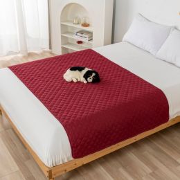 Solid Color Waterproof Pet Mat Four Seasons (Option: Red-210X210CM)