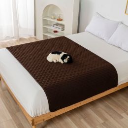 Solid Color Waterproof Pet Mat Four Seasons (Option: Coffee-210X260CM)