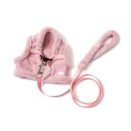 Dog Chest Strap Clothes Vest Type Warm Traction Rope (Option: Pink-L)