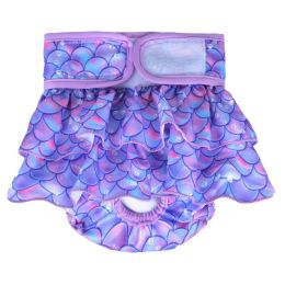 Big Dog Pee Pants Leak-proof Physiological Pants (Option: Mermaid purple-XL)