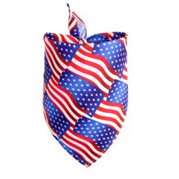 Pet Triangle Drool Towel Bib Supplies (Option: American flag-S)