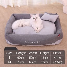 Pet Cat Nest Mat Semi Enclosed (Option: Morandi Grey-S)