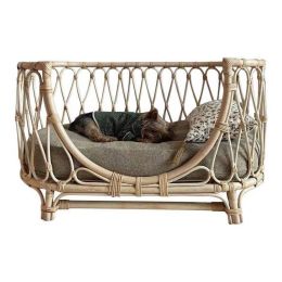 Pet Bed Handmade Rattan Woven Pet Bed Sofa For Dogs (Option: Large size)