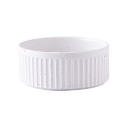 Ceramic Small Medium Large Dog Food Basin (Option: White-Medium size 15.5cm)