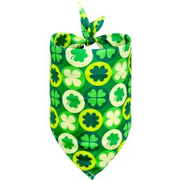 Drool Clover Triangle Towel Dog Scarf Pet Accessories SM (Option: Clover circle-M)