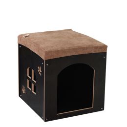 Removable And Washable Four Seasons Pet House, Wooden Pet Nest (Option: )