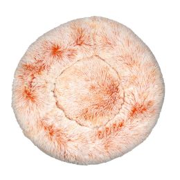 Simple Plush Winter Warm Pet Nest (Option: Gradient orange-80cm)