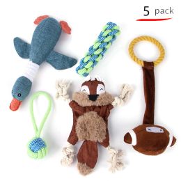 Pet Dog Cotton Rope Bite Resistant Plush Teeth Cleaning Toy Set (Option: B91130)