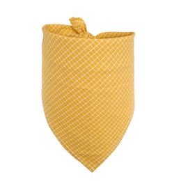 Pet Towelettes Dog Cat Plaid (Option: Yellow lattice-S)