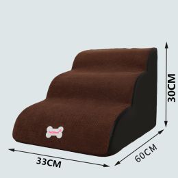 Small Dog Teddy On The Sofa To Bed Climbing Ladder Slope Model (Option: Small 3layer coffee color-Separate coat)