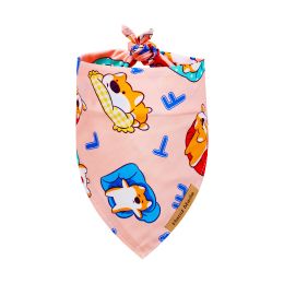 Cute Cartoon Pet Saliva Towel Spring And Summer (Option: Shiba Inu with foundation-M)