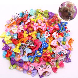 Pet Head Flower Bow Leather Band Ornament Dog (Option: )