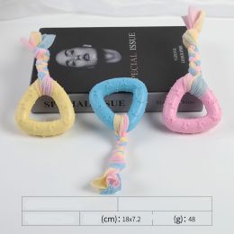 Cotton Rope Clean Teeth Self Hi Dog (Option: Pink-Triangle)