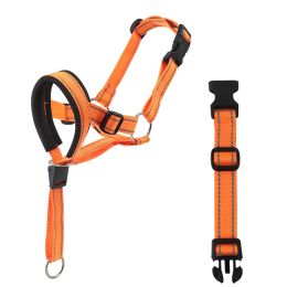 Pet Supplies Pet Muzzle Nylon Dog Muzzle Rope (Option: Orange-XL)