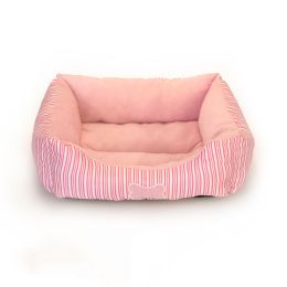 Bone Pattern Teddy Kennel Small And Medium-sized  For All Seasons (Option: Pink-L)