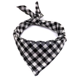 Pet Towelettes Dog Cat Plaid (Option: Black and white lattice-M)