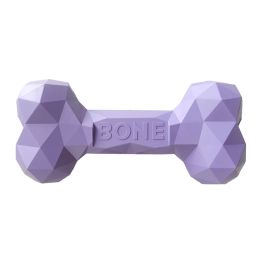 Pet Dog Teeth Grinding Bite Resistant Rubber Bone Toy (Option: Violet-M)