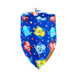 Cute Cartoon Pet Saliva Towel Spring And Summer (Option: Colorful owl-M)