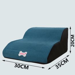 Small Dog Teddy On The Sofa To Bed Climbing Ladder Slope Model (Option: Super Small 2layers Blue-Separate coat)