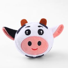 Pet Vocal Teething Plush Toys Bite Resistant Teeth Cleaning (Option: Cow)