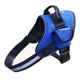 Special Sale New Explosion-proof Flush Pet Chest Braces Dog Braces K9 Pet Leash (Option: Blue-2XL)